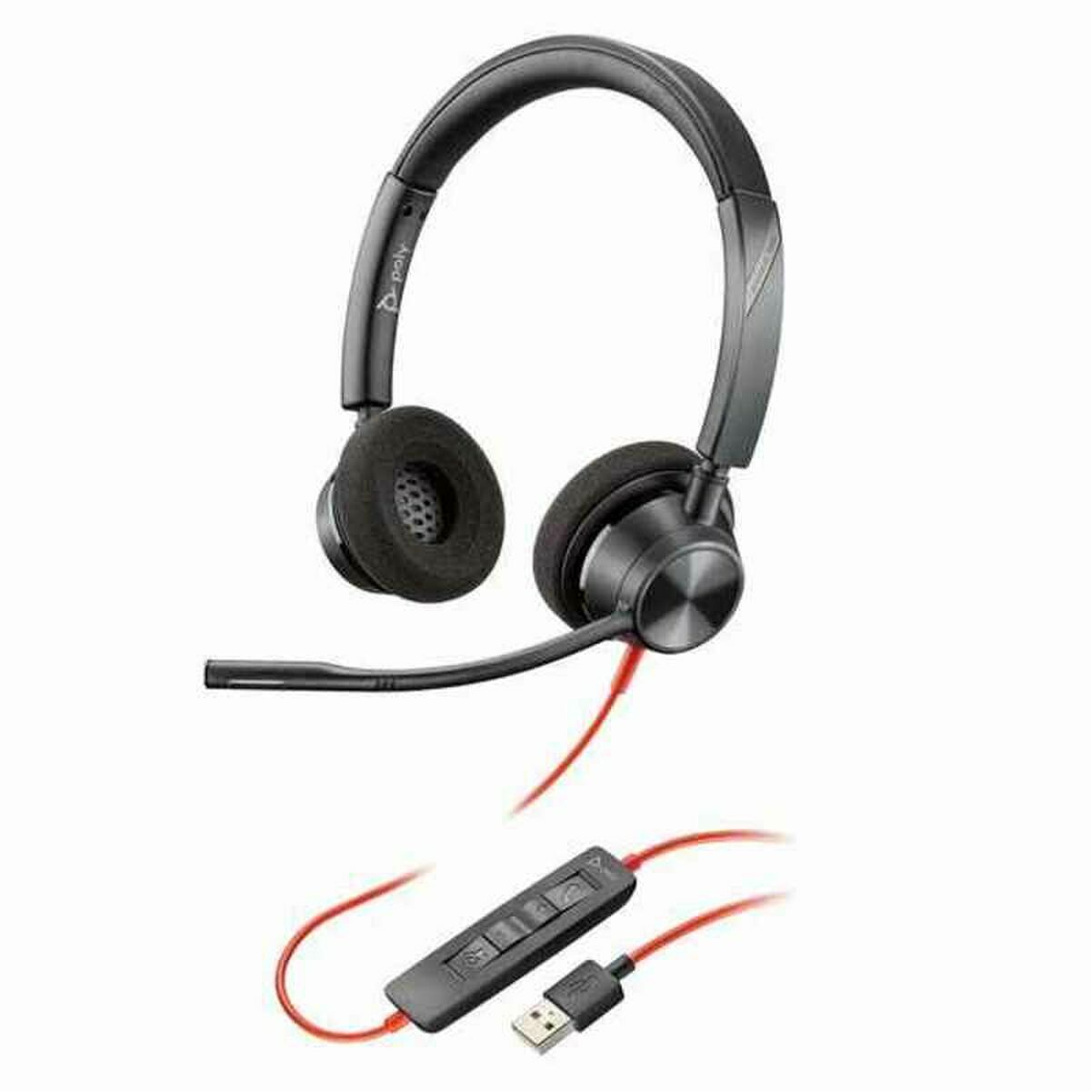POLY Headphones with Headband BW3320 USB-A Black