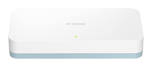 D-Link DGS-1008D 8-Port Gigabit Desktop Switch Hub Internet Splitter Metal Fanless Plug and Play UK Model