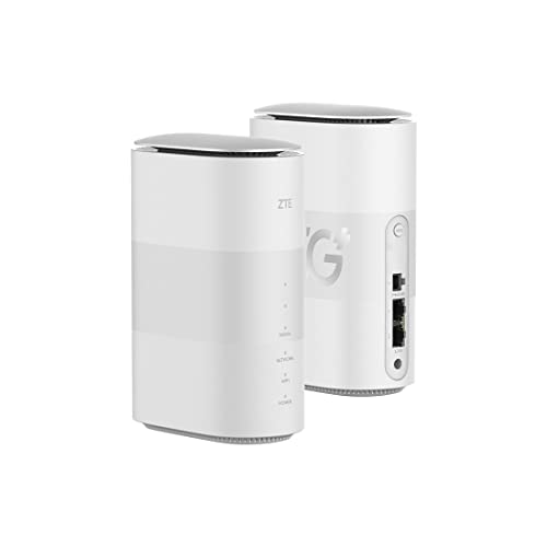 ZTE MC801A HyperBox 5G WiFi Router Unlocked - WWAN 2-Port-Switch 80211a/b/g/n/AC/AX Dual-Band dbloqu Blanc