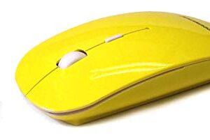 Accuratus Image RF Yellow - Wireless 24GHz Full Size Computer Mouse with Glossy Finish