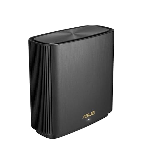 ASUS ZenWiFi AX Whole-Home Tri-Band Mesh WiFi 6 System(XT8) Coverage Up to 230 sq m or 2475 ft 4+ Rooms 66 Gbps 3 SSIDs Life-Time Free Network Security and Parental Controls 25G Port