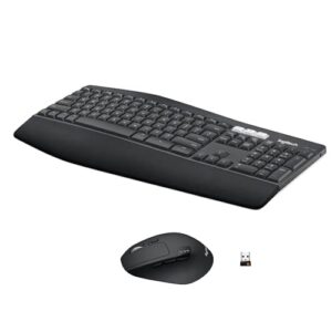 Logitech MK850 Multi-Device Wireless Keyboard and Mouse Combo 24GHz Bluetooth Curved Keyframe & 12 Programmable Keys 3-Year Battery Life PC/Mac QWERTY UK Layout