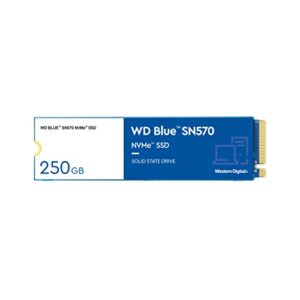 Western Digital WDBLUE SN570 250GB M2 2280 PCIe Gen3 NVMe up to 3300 MB/s read speed