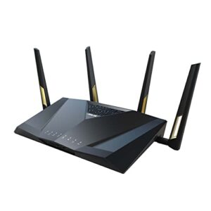 ASUS RT-AX88U Pro (AX6000) Dual Band WiFi 6 Extendable Gaming Router 25G Ports Rangeboost Plus Port Forwarding Subscription-free Network Security Instant Guard VPN AiMesh Compatible