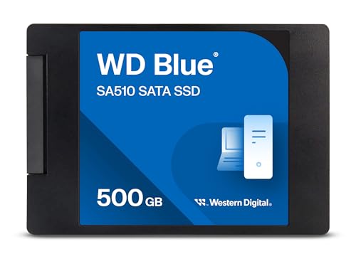 Western Digital Blue SA510 500GB SSD 25" SATA up to 560 MB/s Includes Acronis True Image for Disk & Cloning Migration Flexible backup recovery ransomware protection