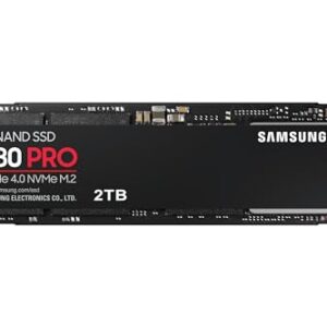 Samsung 980 PRO M2 NVMe SSD (MZ-V8P2T0BW) 2 TB PCIe 40 7000 MB/s Read 5000 Write Internal Solid State Drive