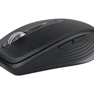 Logitech MX Anywhere 3S Compact Wireless Mouse Fast Scrolling 8K DPI Any-Surface Tracking Quiet Clicks Programmable Buttons USB C Bluetooth Windows PC Linux Chrome Mac - Graphite