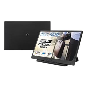 ASUS ZenScreen Portable Monitor 156" 1080P FHD Laptop (MB166B) - IPS USB 30 Travel Flicker-free and Blue Light Filter w/Smart Cover External For