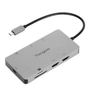 Targus Docking Station USB-C Dual HDMI 4K Monitor Display Ports Gigabit Ethernet Micro SD 2x USB 30 (DOCK423EU)