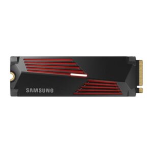 Samsung 990 PRO Heatsink NVMe M2 SSD with heat sink 4 TB PCIe 40 7450 MB/s read 6900 write Internal RGB for PC/console gaming and video editing MZ-V9P4T0CW