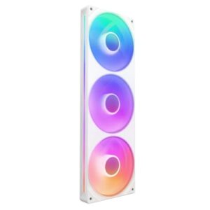 NZXT F360 RGB Core - 360mm Single-Frame Fan Unit with 3 x 120mm Fans Speed & Lighting Control High Static Pressure Airflow Fluid Dynamic Bearings 8 aRGB LEDs Per White
