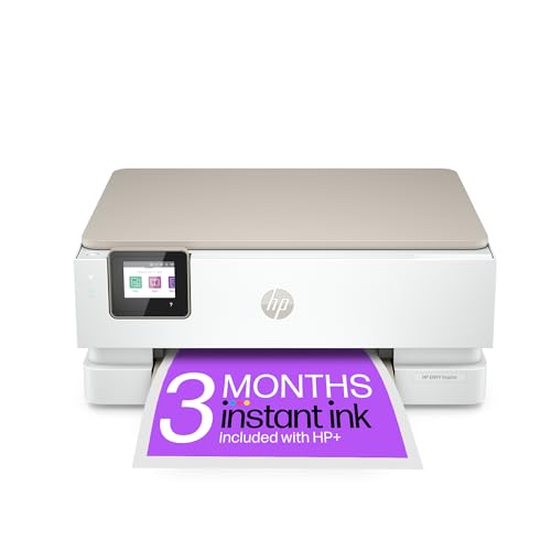 HP ENVY Inspire 7220e All-in-One Wireless Colour Printer with 3 months of Instant Ink Included HP+ White