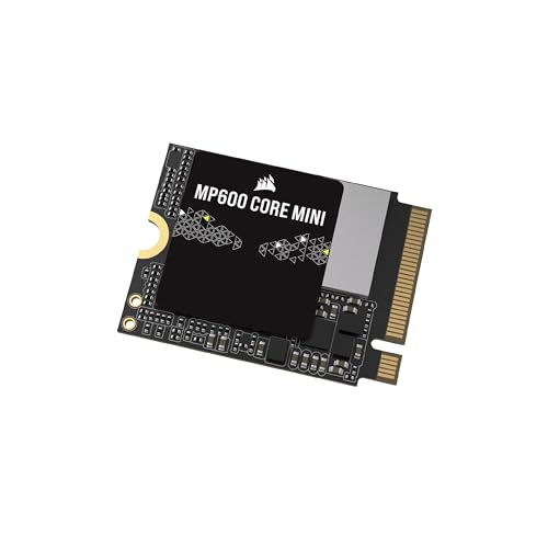 Corsair MP600 CORE MINI 1TB M2 NVMe PCIe x4 Gen4 2 SSD 2230 Up to 5000MB/sec Sequential Read High-Density QLC NAND Great for Steam Deck ASUS ROG Ally Microsoft Surface Pro Black
