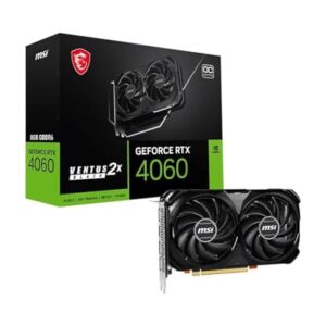 MSI GeForce RTX 4060 VENTUS 2X BLACK 8G OC Gaming Graphics Card - 8GB GDDR6X PCI Express Gen 4 128-bit 3x DP v 14a HDMI 21a (Supports 4K & 8K HDR)