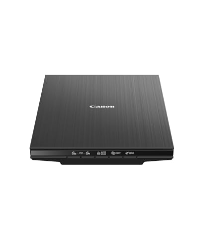 Canon LiDE 400 Colour Flatbed Scanner (Black) - Space Saving Design with USB Type-C Connectivity Easy One-Touch Operation Ideal for Home or Office