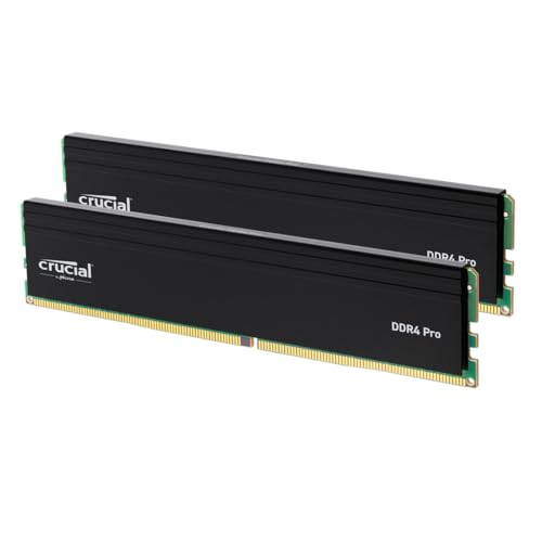 Crucial Pro DDR4 RAM 32GB Kit (2x16GB) 3200MHz Intel XMP 20 Computer Memory (PC) - CP2K16G4DFRA32A