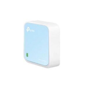 TP-Link TL-WR802N N300 WLAN Nano Router (Portable Access Point TV Adapter Repeater Client 300 Mbps (24 GHz) Media FTP Server) Blue/White 22 x 07 in (57 57 18 mm)