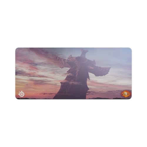 SteelSeries QcK Gaming Mousepad - World of Warcraft Edition Includes In-Game Item XXL Thick Cloth Sized to Cover Desks Peak Tracking and Stability Optimized For Sensors