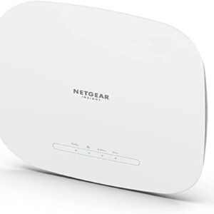 NETGEAR Wireless Access Point (WAX615) - WiFi 6 Dual-Band AX3000 Speed Up to 256 Client Devices 1 x 25G Ethernet LAN Port 80211ax Insight Remote Management PoE+ or Optional Power Adapter