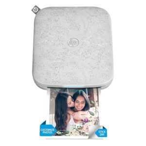 HP Sprocket 3x4 Inch Instant Smartphone Photo Printer - Portable Color Wireless Mobile Zink Sticky-Back Photos Print from Compatible iOS & Android Devices with Bluetooth w/the Creative App