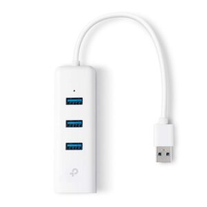 TP-Link UE330 3-Port USB 30 Hub and Gigabit Ethernet 2-in-1 Adapter to RJ45 Lan Wired for Ultrabook Chromebook Plug Play Windows MacOS 109/1010 Linux OS