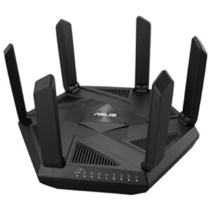 ASUS RT-AXE7800 Tri-band WiFi 6E Extendable Router 6GHz Band 25G Port Subscription-free Network Security Instant Guard Advanced Parental Control Built-in VPN AiMesh Compatible Smart Home SMB