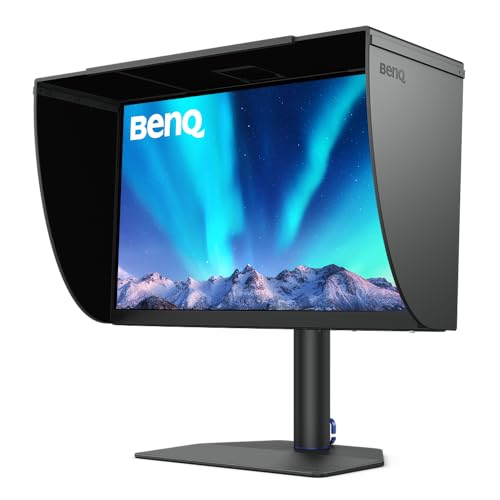 BenQ SW272U 27-inch 4K 90W USB-C Photographer Monitor 99 Adobe RGB/P3 fine-coating panel with TUV anti-reflection certification 107 billion colours 16 bit 3D LUT Wireless Hotkey Puck