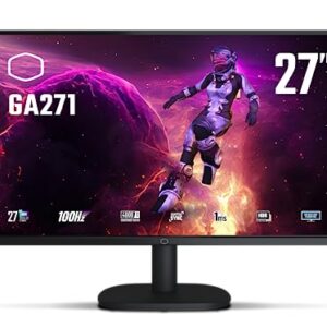 Cooler Master GA271 27 inch Gaming Monitor QHD (2560x1440) 100Hz 1ms MPRT VA Panel Adaptive Sync HDMI DP Black