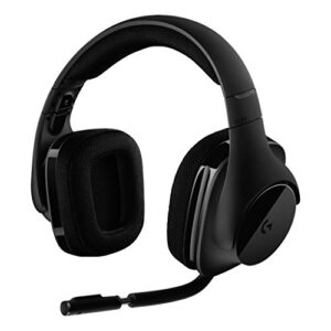 Logitech G533 Wireless Gaming Headset 71 Surround Sound DTS Headphone:X 40 mm Pro-G Drivers Noise-Cancelling Mic 24 GHz Lightweight 15h Battery Life PC/Mac - Black