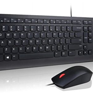 Lenovo 4X30L79921 Essential Wired Keyboard and Mouse Set Black