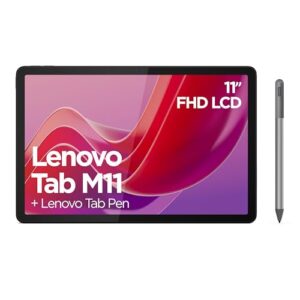 Lenovo Tab M11 Android Tablet 11 Inch Full HD 1200p 128 GB Pen WiFi 4 RAM Luna Grey Designed for Portable Entertainment