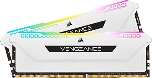 Corsair VENGEANCE RGB PRO SL 16GB (2x8GB) DDR4 3600 (PC4-28800) C18 135V Desktop Memory - White Black