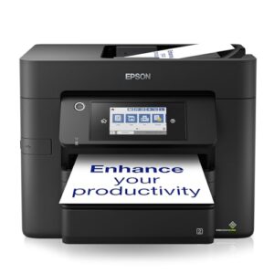 Epson WorkForce WF-4830 All-in-One Wireless Colour Printer with Scanner Copier Fax Ethernet Wi-Fi Direct and ADF Black