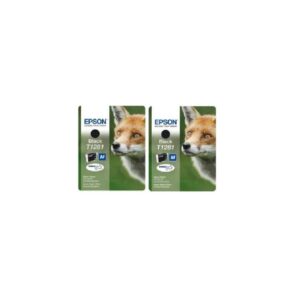 Epson T1281 x2 Original Durabrite Fox Ink Cartridges Black (Twin Pack) Genuine