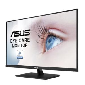 ASUS VP32AQ Eye Care Monitor  315-inch WQHD (2560 x 1440) IPS 100 sRGB HDR-10 75Hz Adaptive-Sync/FreeSync DisplayPort HDMI Flicker Free Blue Light Filter Wall Mountable Black