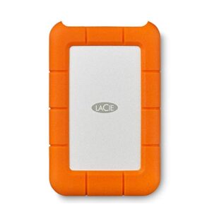 LaCie Rugged Mini 5TB 25" Portable External Hard Drive for PC and Mac Shock Drop Pressure Resistant 2 year Rescue Services (STJJ5000400)