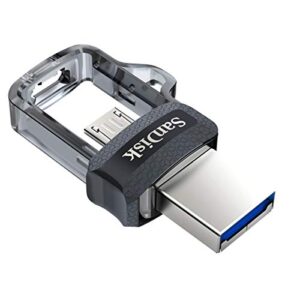 SanDisk 128GB Ultra Dual Drive m30 Flash smartphone storage USB stick memory with reversible micro-USB and Type-A connectors for Android smartphones tablets computers