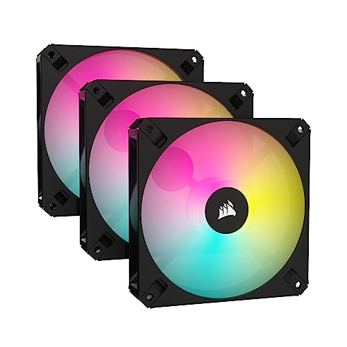Corsair iCUE AR120 RGB Digital 120mm ARGB-Compatible Fans - Triple Fan Kit Black