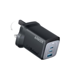Anker USB C Plug GaN Wall Charger 67W 3-Port Compact and Foldable Fast PPS for MacBook Pro/Air iPad Pro iPhone 15 / Galaxy S23 S22 Note20 Pixel Apple Watch More
