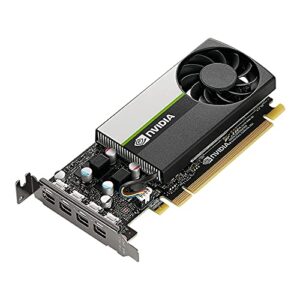 PNY NVIDIA T1000 8 GB Professional Graphic Card 8GB GDDR6 PCI Express 30 x16 Single Slot 4x Mini-DisplayPort 8K Support Ultra-quiet active fan (VCNT1000-8GB-PB)