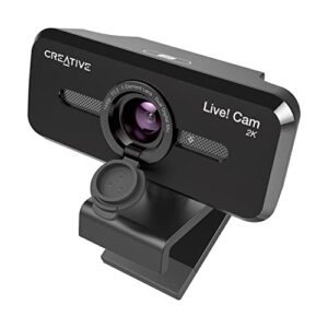 CREATIVE Live Cam Sync V3 2K QHD USB Webcam with 4X Digital Zoom and Microphones 1080P HD Up to 95 FOV Privacy Lens for PC Mac