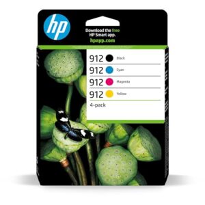 HP 6ZC74AE 912 Original Ink Cartridges Black/Cyan/Magenta/Yellow 4 count (pack of 1)