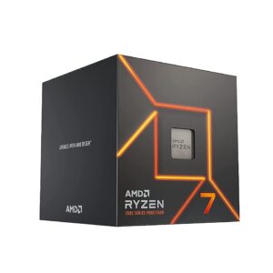 AMD Ryzen 7 7700 Desktop Processor (8-core/16-thread up to 53 GHz max boost) with Wraith Stealth Cooler