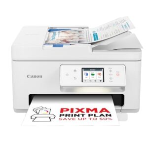 Canon PIXMA TS7750i Wireless Colour 3-in-1 Inkjet Photo Printer - A4 Print Copy Scan w/ADF Wi-Fi USB Connectivity Borderless Printing Plan Compatible