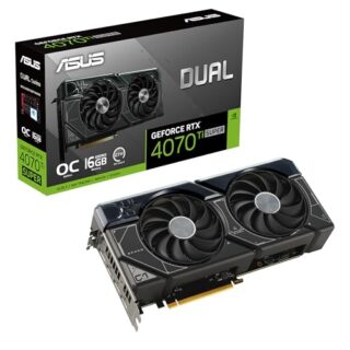 ASUS DUAL-RTX4070TIS-O16G 90YV0KF3-M0NA00 Graphics Card Black