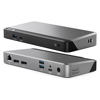 ALOGIC Dual 4K Display Universal Docking Station DX2 with 65W Laptop Compatible Mac and Windows 2x4K@60Hz DisplayPort1xUSB-C 10G (with Fast Charging)3xUSB-A 5G Audio Ethernet