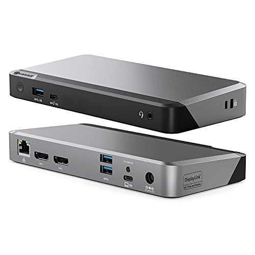 ALOGIC Dual 4K Display Universal Docking Station DX2 with 65W Laptop Compatible Mac and Windows 2x4K@60Hz DisplayPort1xUSB-C 10G (with Fast Charging)3xUSB-A 5G Audio Ethernet