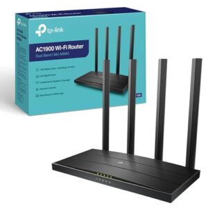 TP-Link Archer C80 AC1900 MU-MIMO Dual Band Wireless Gaming Router Wi-Fi Speed Up to 1300 Mbps/5 GHz + 600 Mbps/24 Supports Parental Control Guest
