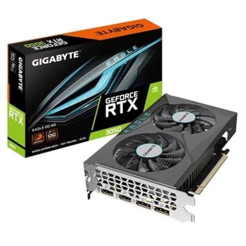 Gigabyte NVIDIA GeForce RTX 3050 EAGLE OC Graphics Card - 6GB GDDR6 96-bit PCI-E 40 1500MHz Core Clock 2x DP 14a 2 x HDMI 21 Ampere GV-N3050EAGLE OC-6GD