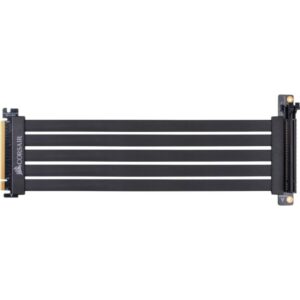 Corsair Premium PCIe 30 x16 extension cable 300 mm (EMI shielded fully flexible 90 degree female connector) black